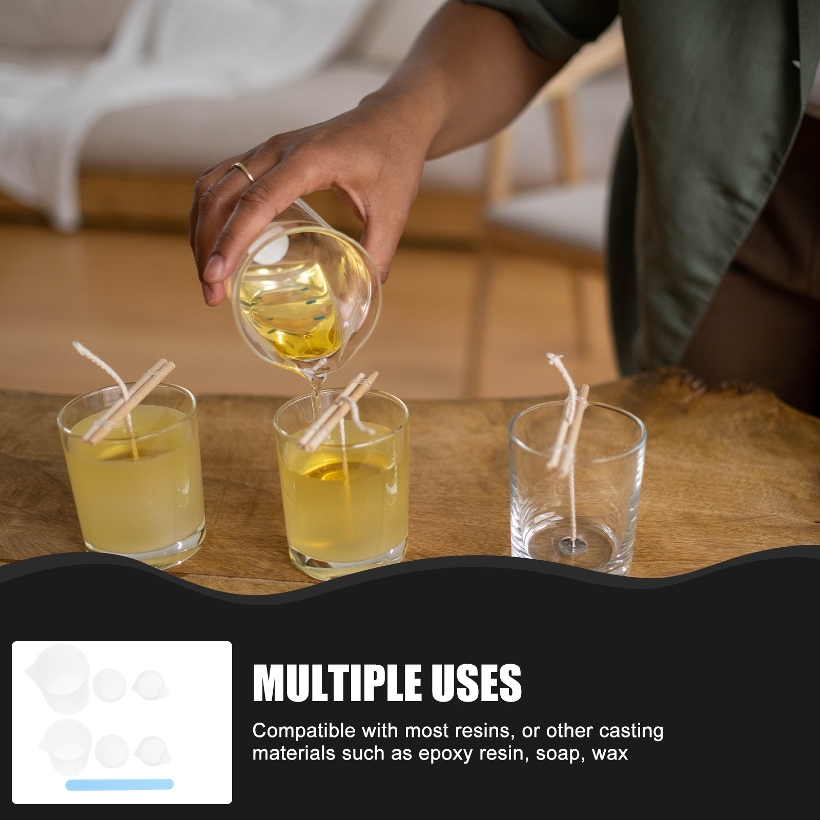 1Set Silicone Mixing Cup Kit f - Mixing Cup Silicone review and price