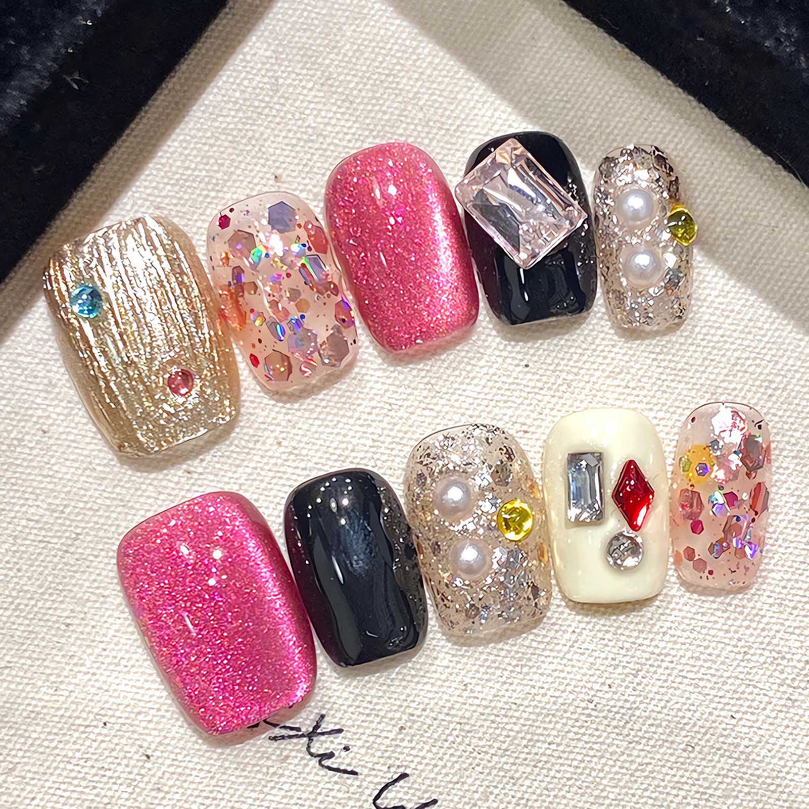 Handmade Press on Nails Glitte - Resin Craft Material review and price