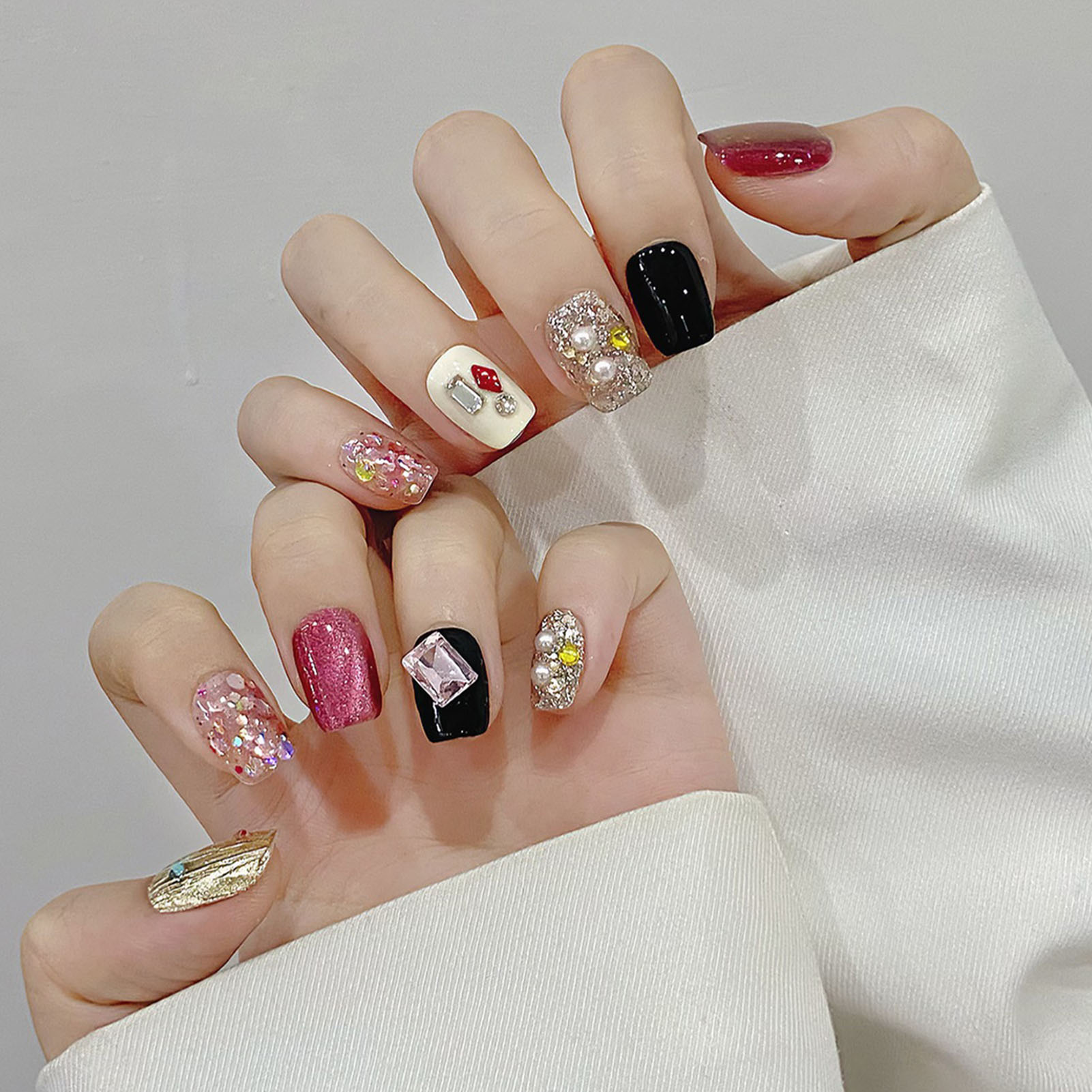 Handmade Press on Nails Glitte - Resin Craft Material review and price