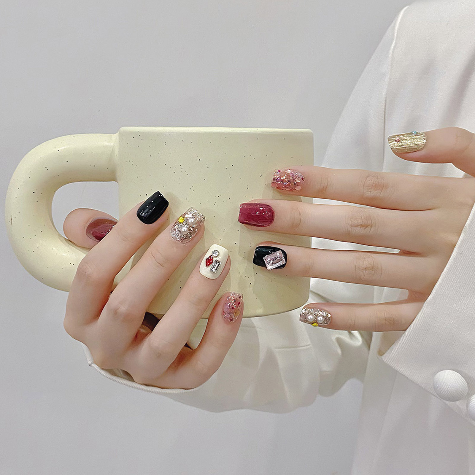 Handmade Press on Nails Glitte - Resin Craft Material review and price